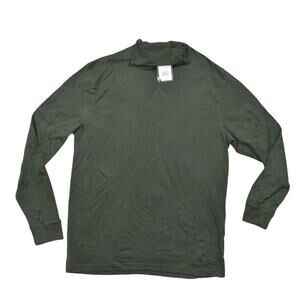 Bare Denim 2XL Green Cotton Pullover Sweater BLANK With Tags Turtle Neck